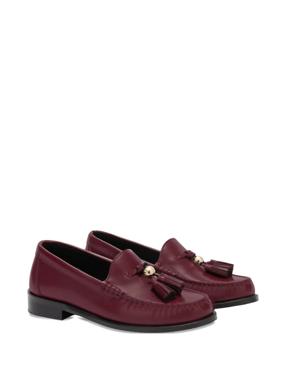 Furla Loafers van geborsteld leer met kwastje Rood