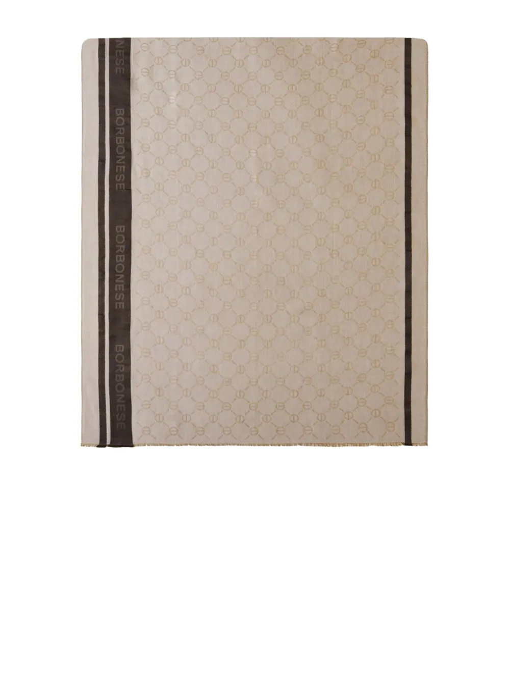Borbonese logo-monogram scarf - Beige