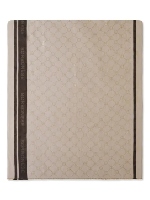 Borbonese logo-monogram scarf