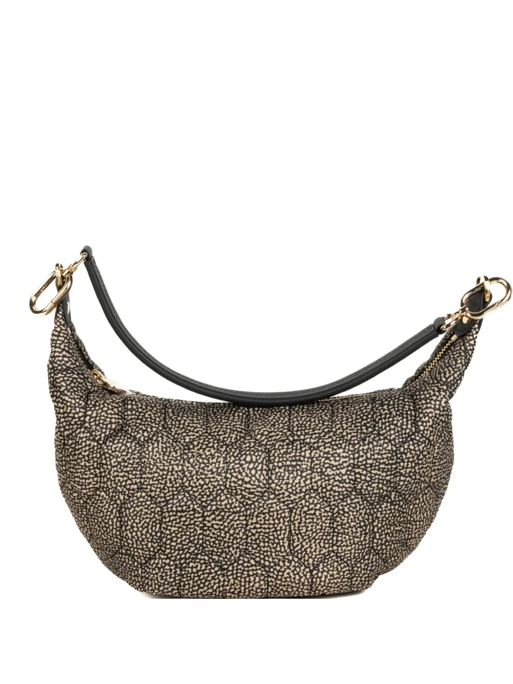Borbonese Top-zip Quilted Shoulder Bag In Animal Print