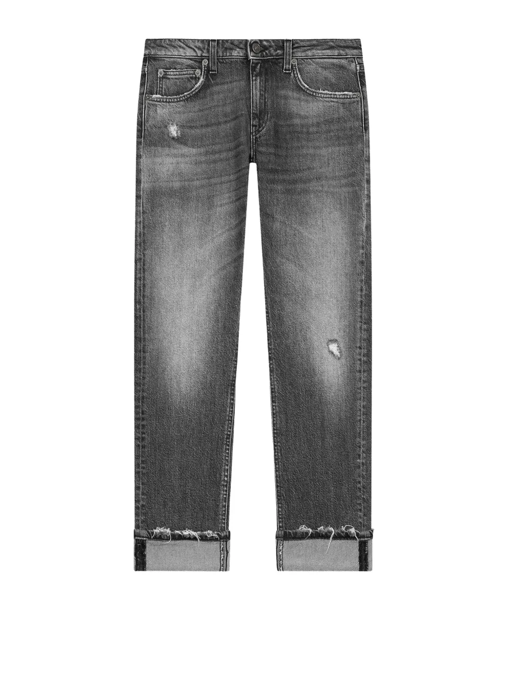 DONDUP washed-out cuffed jeans - Grijs