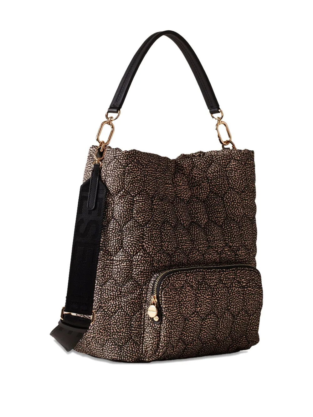 Borbonese Medium Honey Shoulder Bag In Brown