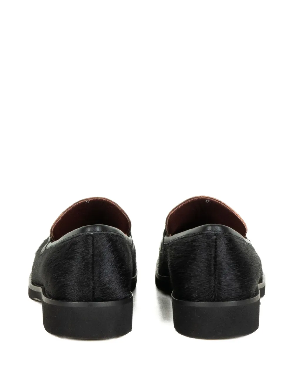 Viola Ricci Pony-hair Sandals In Black