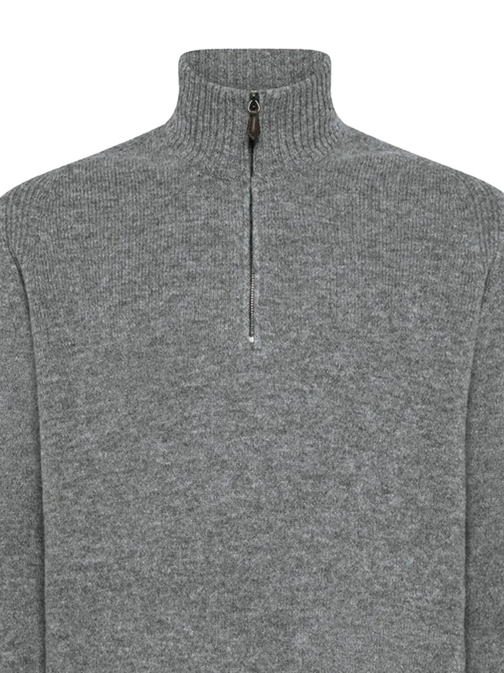 Seventy Turtleneck With Zipper In Pure Wool In Gray