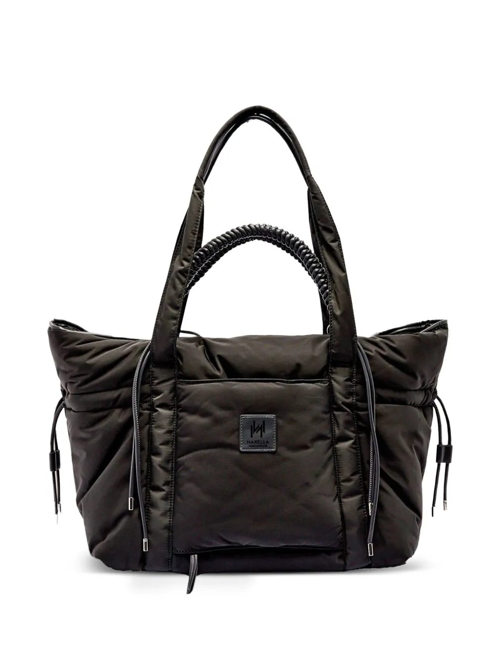 Marella quilted drawstring tote bag | Black | Image 1