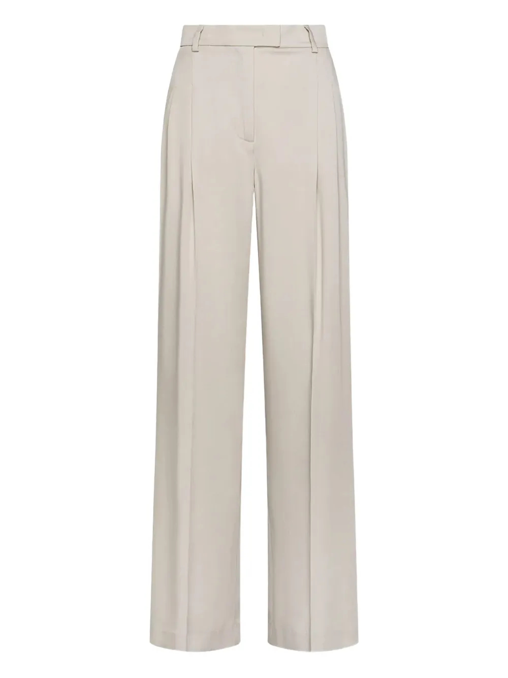 Seventy Pleated-front Straight Trousers In Neutral