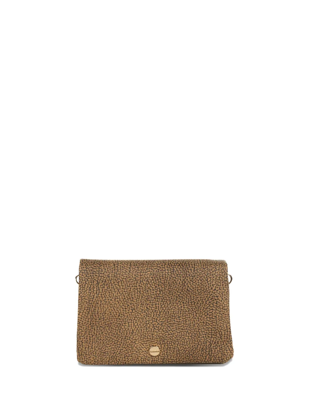 Borbonese Mini Top-zip Screw-stud Cross Body Bag In Brown