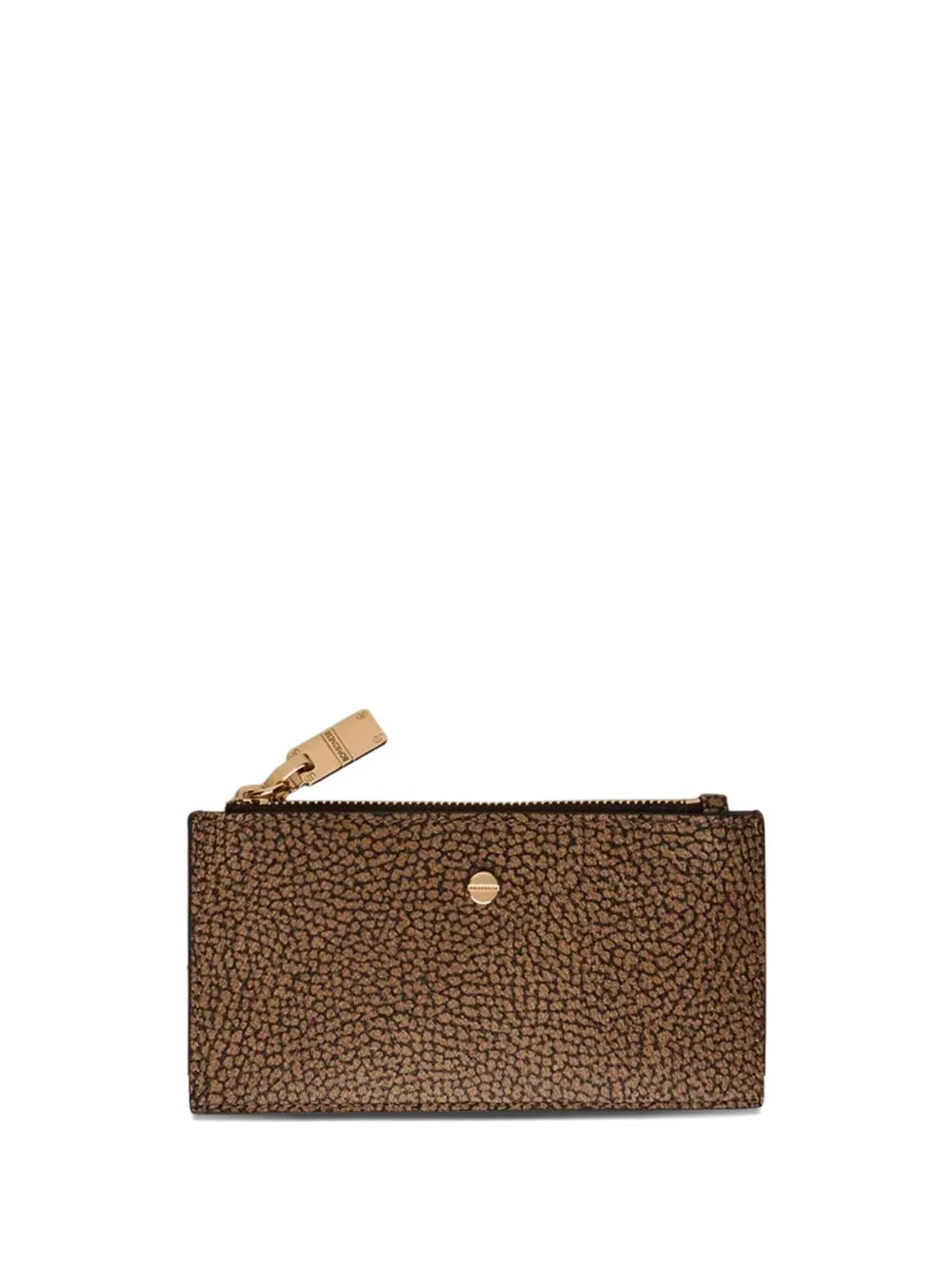Borbonese top-zip logo-detail wallet - Bruin