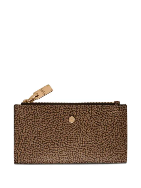 Borbonese top-zip logo-detail wallet