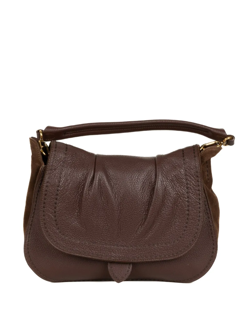 Visonà Sella Gathered Shoulder Bag In Brown