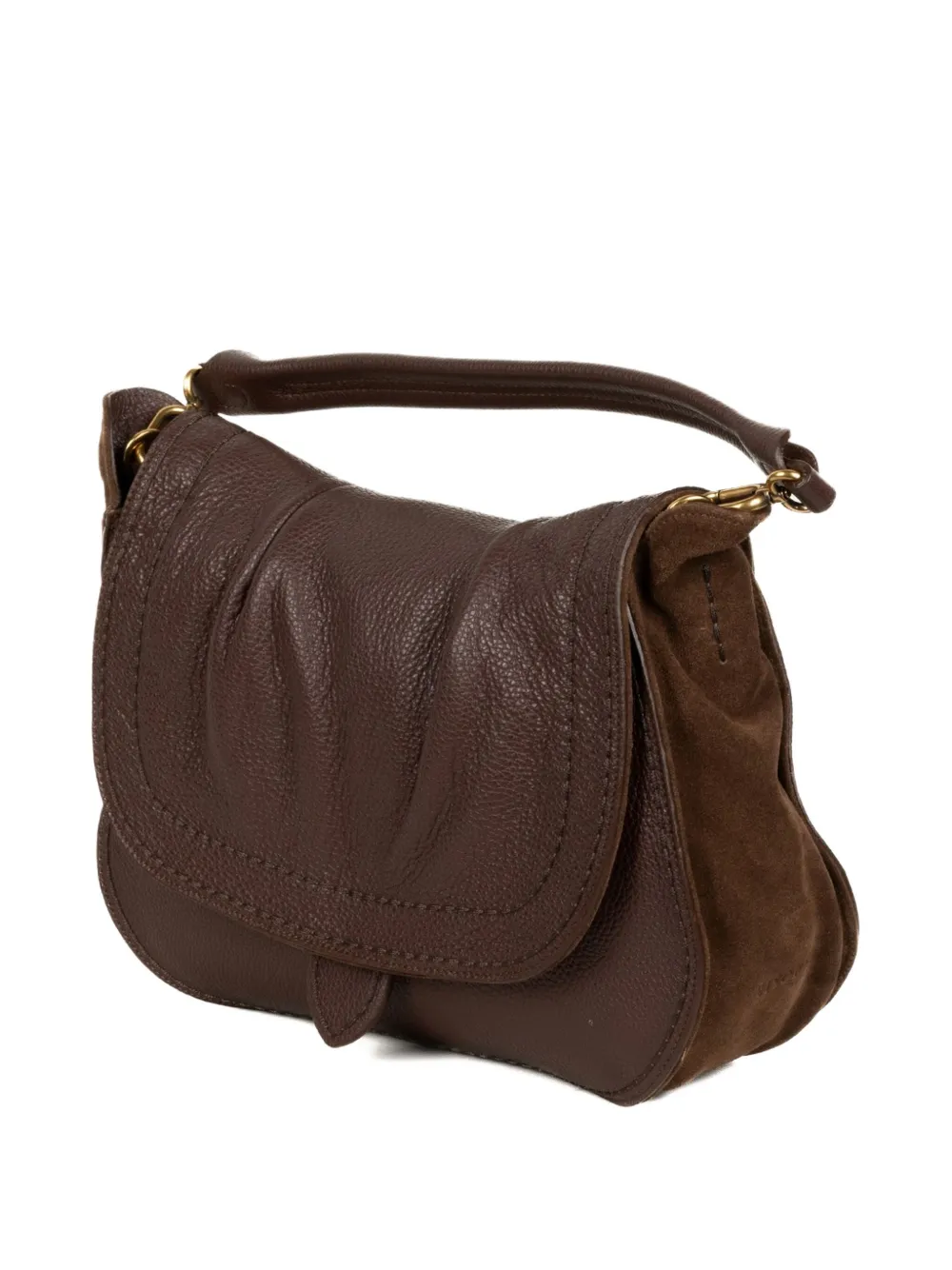Visonà Sella Gathered Shoulder Bag In Brown