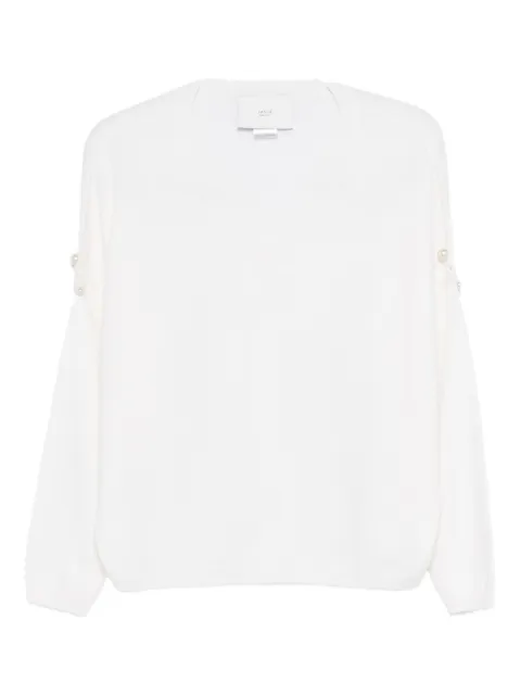 Vanisè suéter tejido con perlas y cuello en V