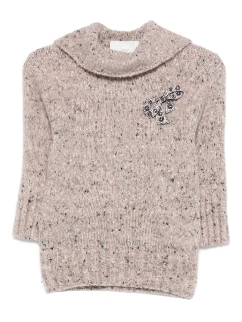 Vanisè bow appliqué knitwear