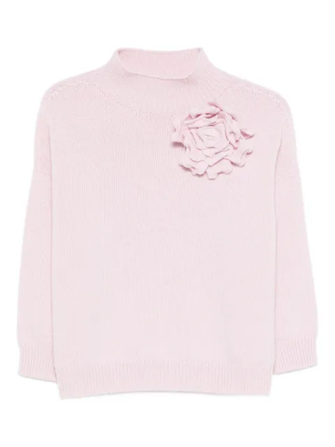Vanisè suéter con aplique floral