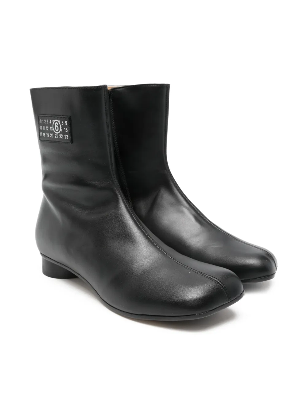 MM6 Maison Margiela Kids leather ankle boots - ブラック MM6 Maison Margiela Kids leather ankle boots - ブラック