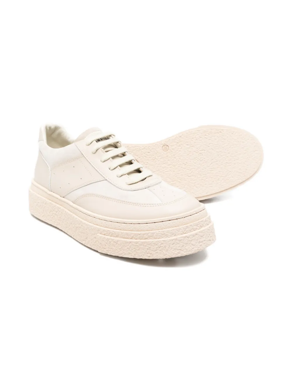 MM6 Maison Margiela Kids Leren sneakers Beige