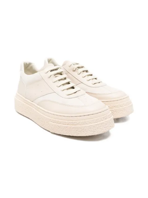 MM6 Maison Margiela Kids panelled leather sneakers 