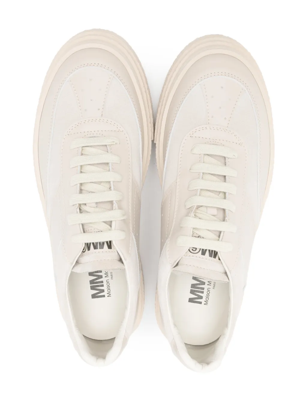 MM6 Maison Margiela Kids Leren sneakers Beige