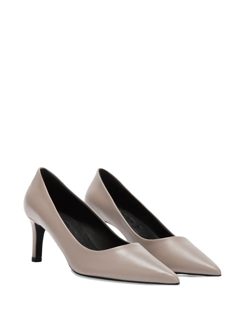 Furla Pumps met puntige neus en logo Beige