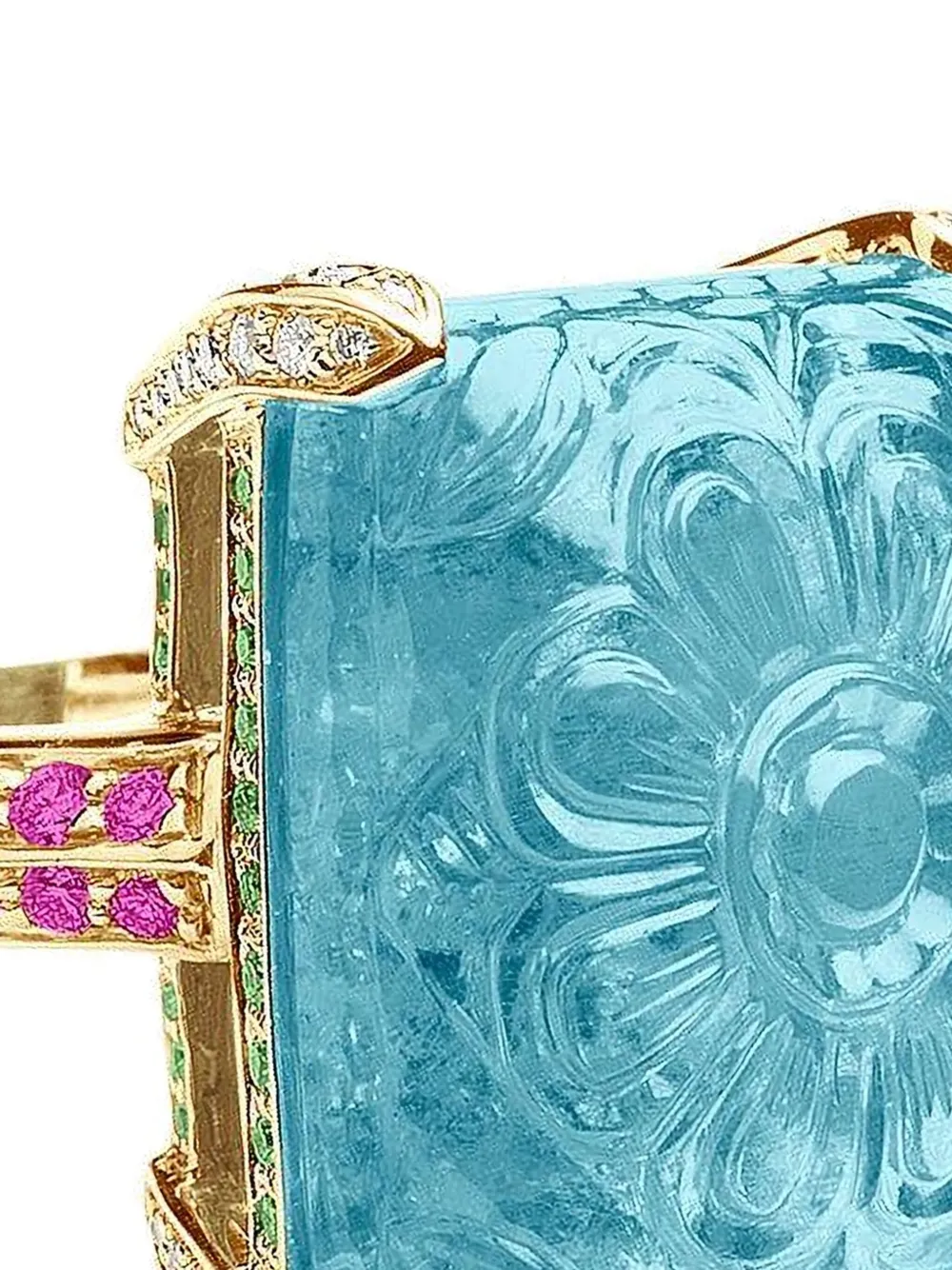 Goshwara anillo G-one en oro amarillo de 18kt con gemas | Image 2