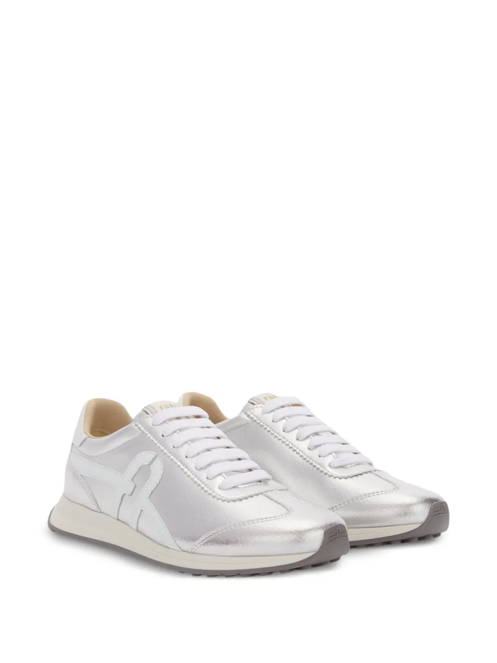 Furla Retrò sneakers met logodetail Grijs