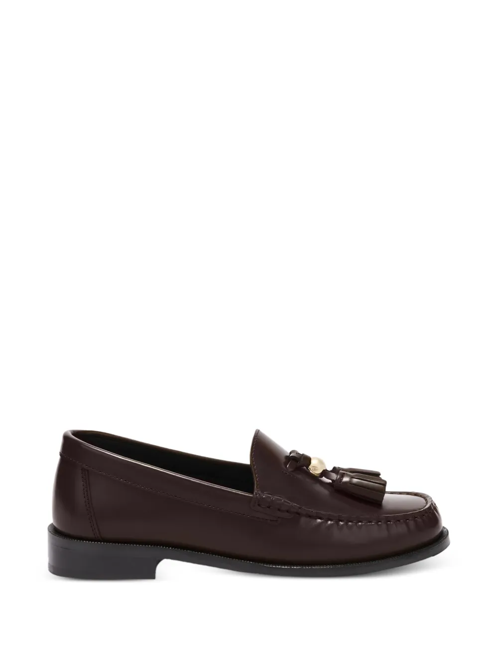 Furla brushed fringe loafers - Marrone