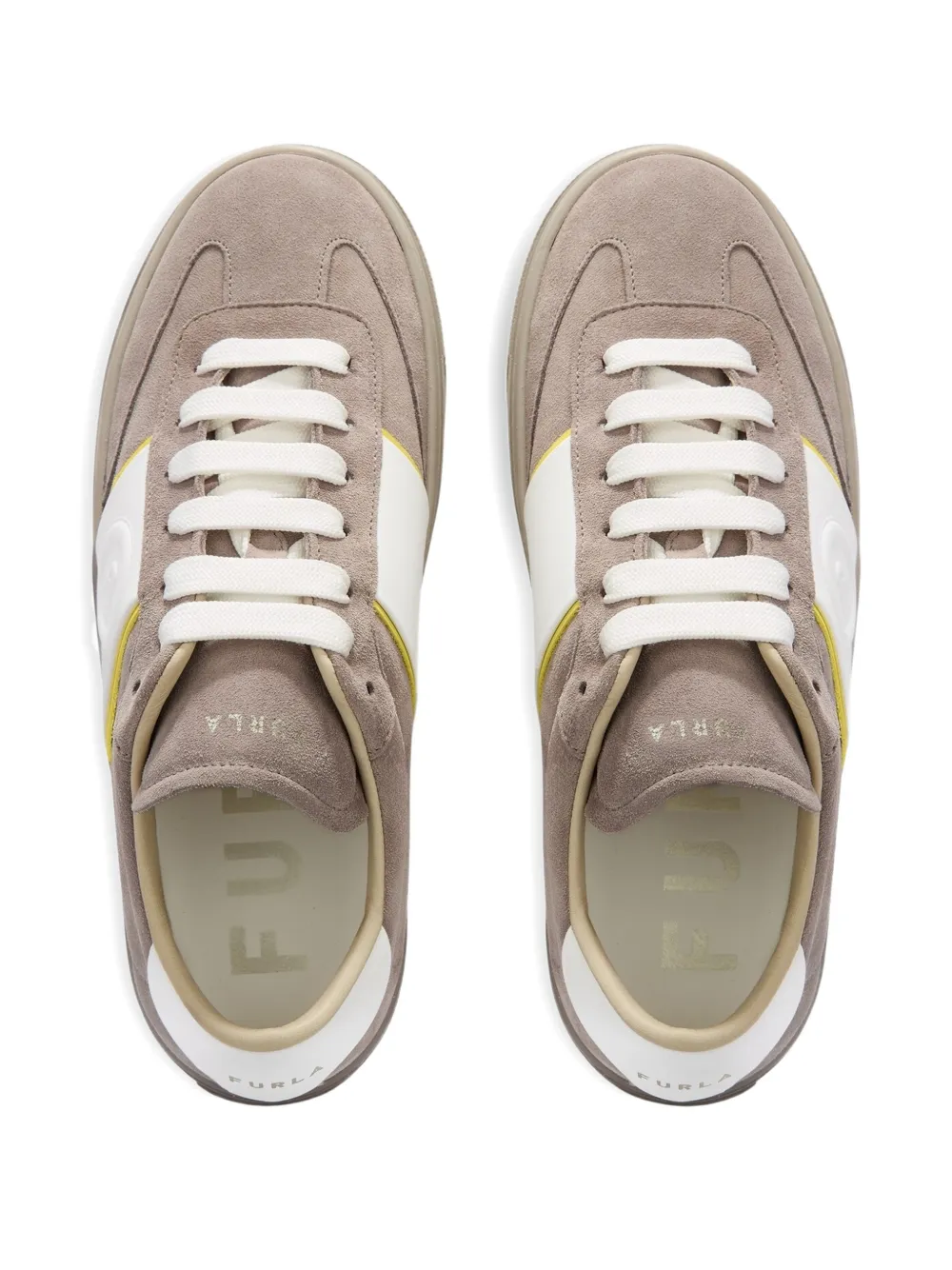 Furla Enjoy sneakers met logodetail Beige