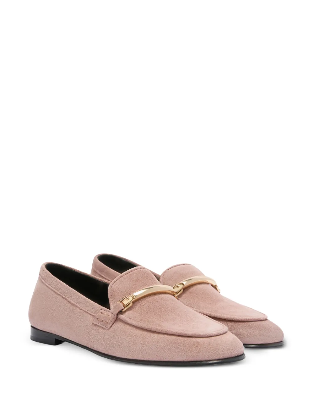 Furla Heritage suede loafers Roze