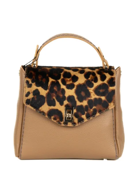 VISONA` animal-print top-handle tote bag