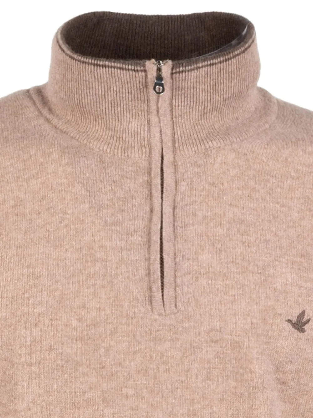 BROOKSFIELD zip-neck sweatshirt - Beige