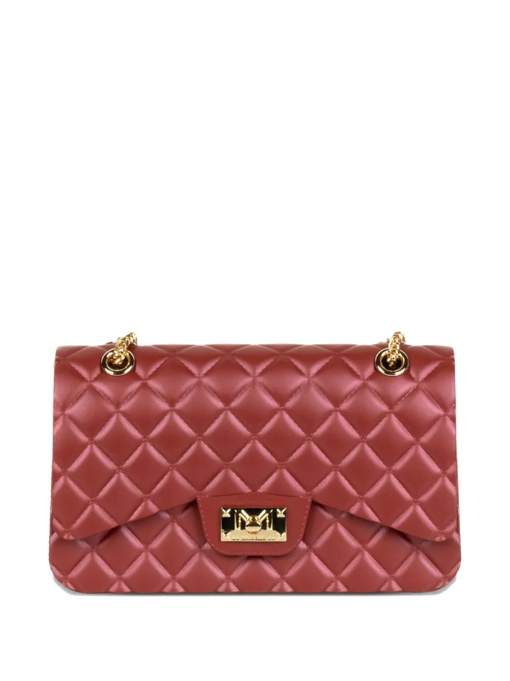 Marc Ellis Quilted Chain-strap Satchel Bag In Red