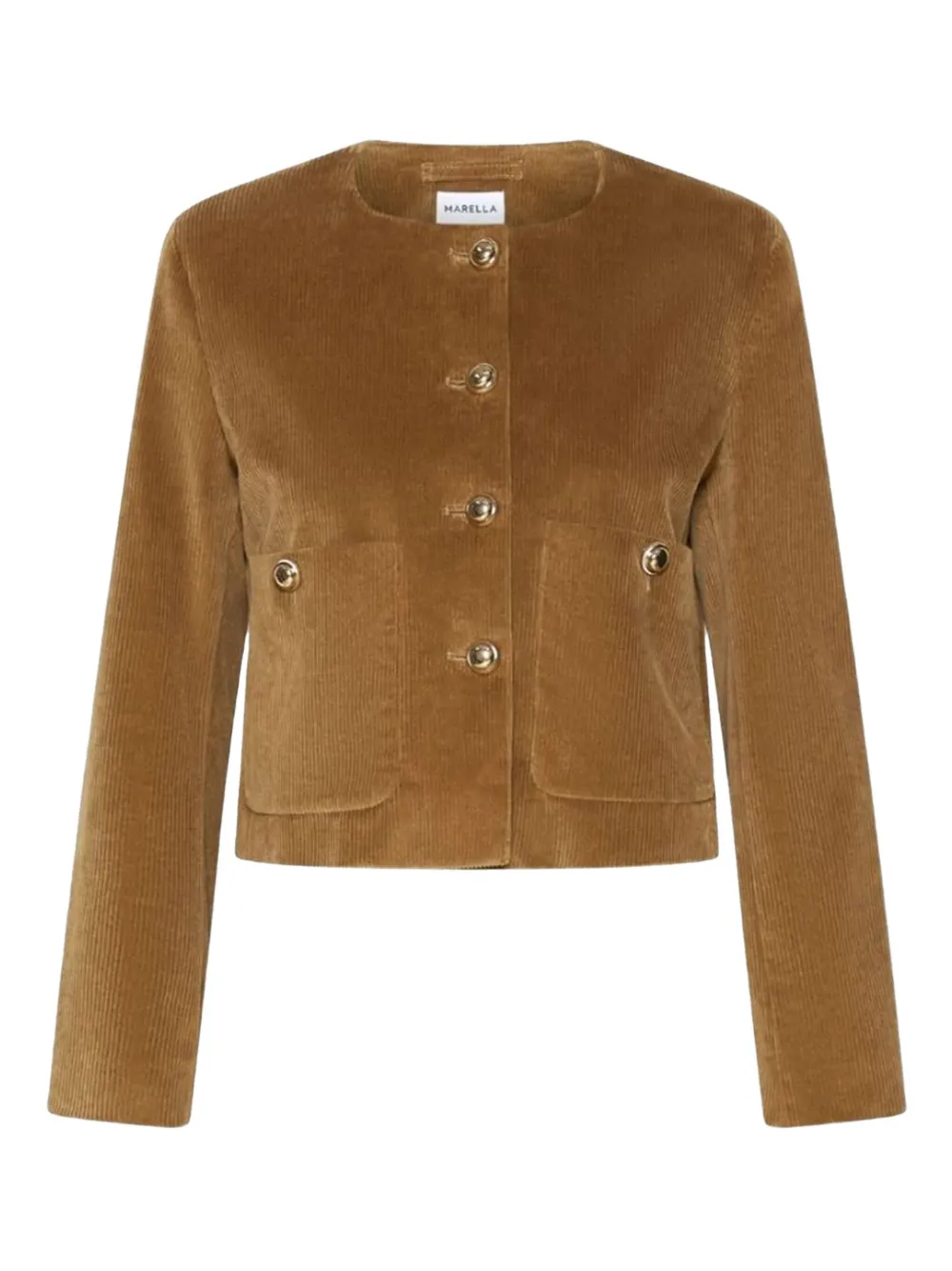 Marella Buttoned Jacket In Brown