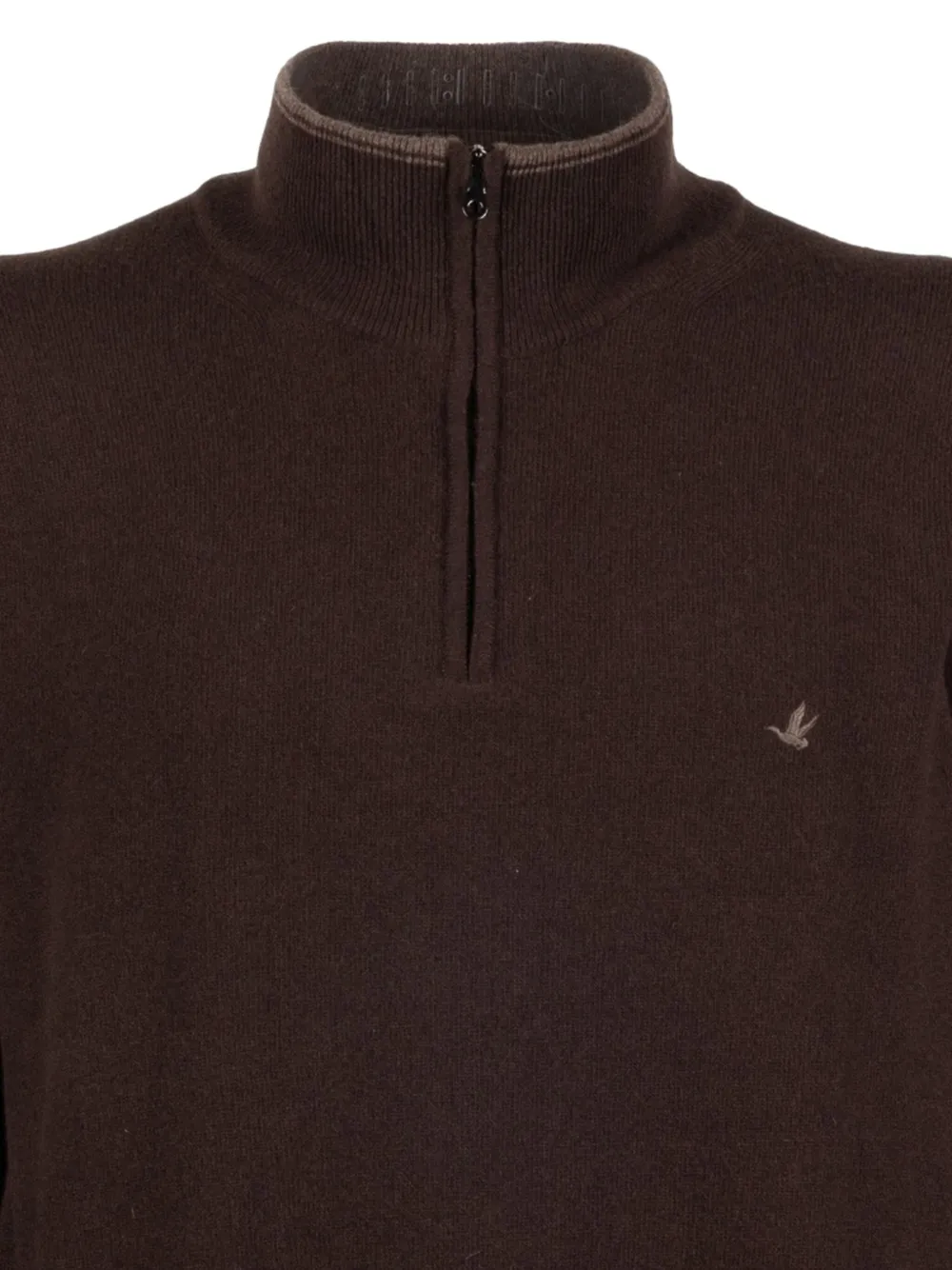 BROOKSFIELD half-zip mock-neck sweater - Bruin