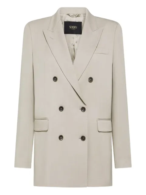 Seventy double-breasted peak-lapel blazer