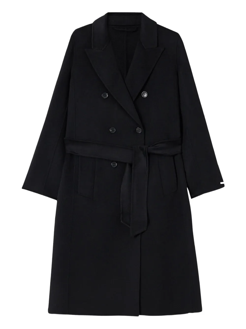 Marella abrigo con doble botonadura y cinturón | negro | Image 1