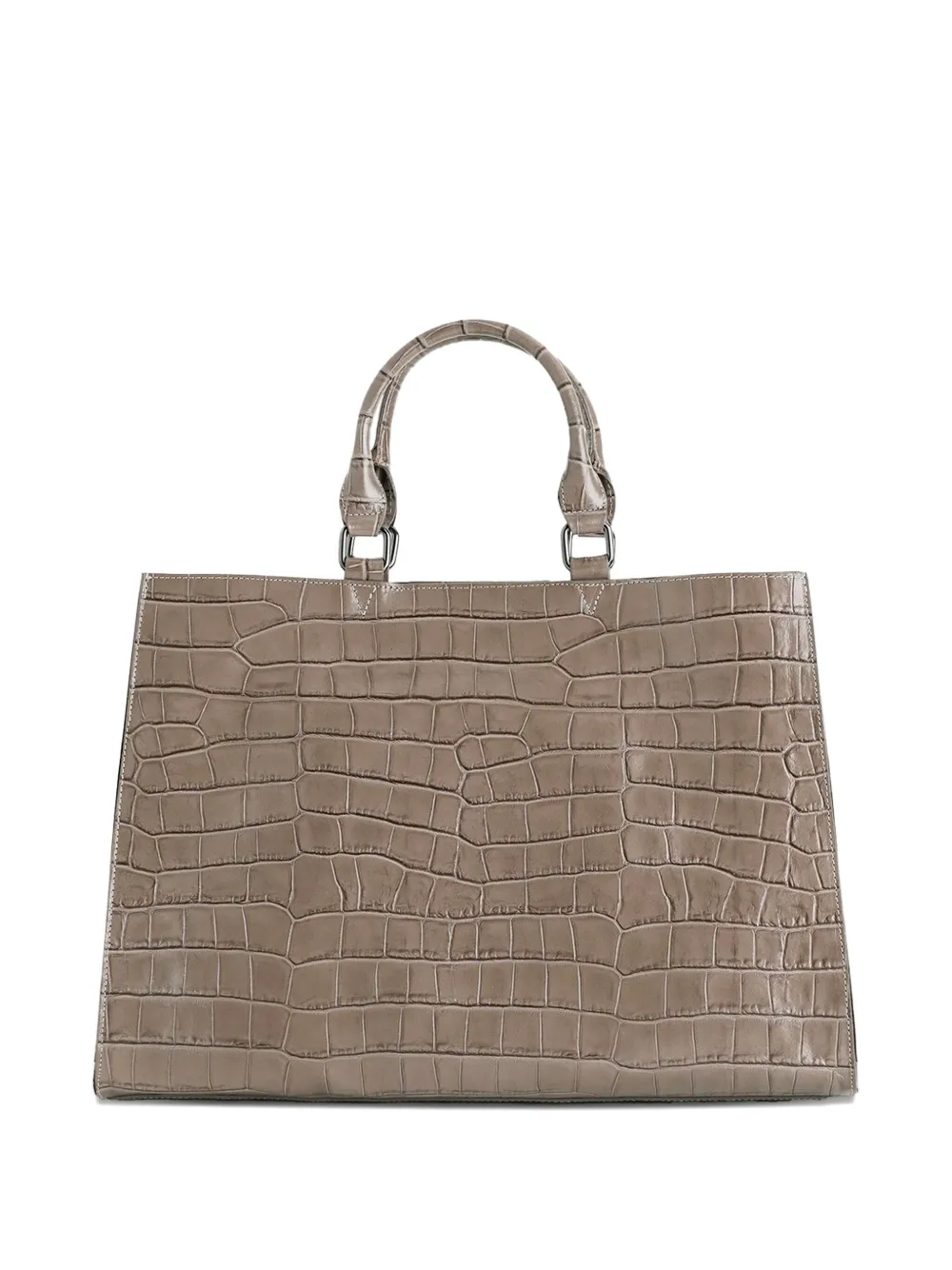 Marc Ellis Irida crocodile-effect tote bag - Beige