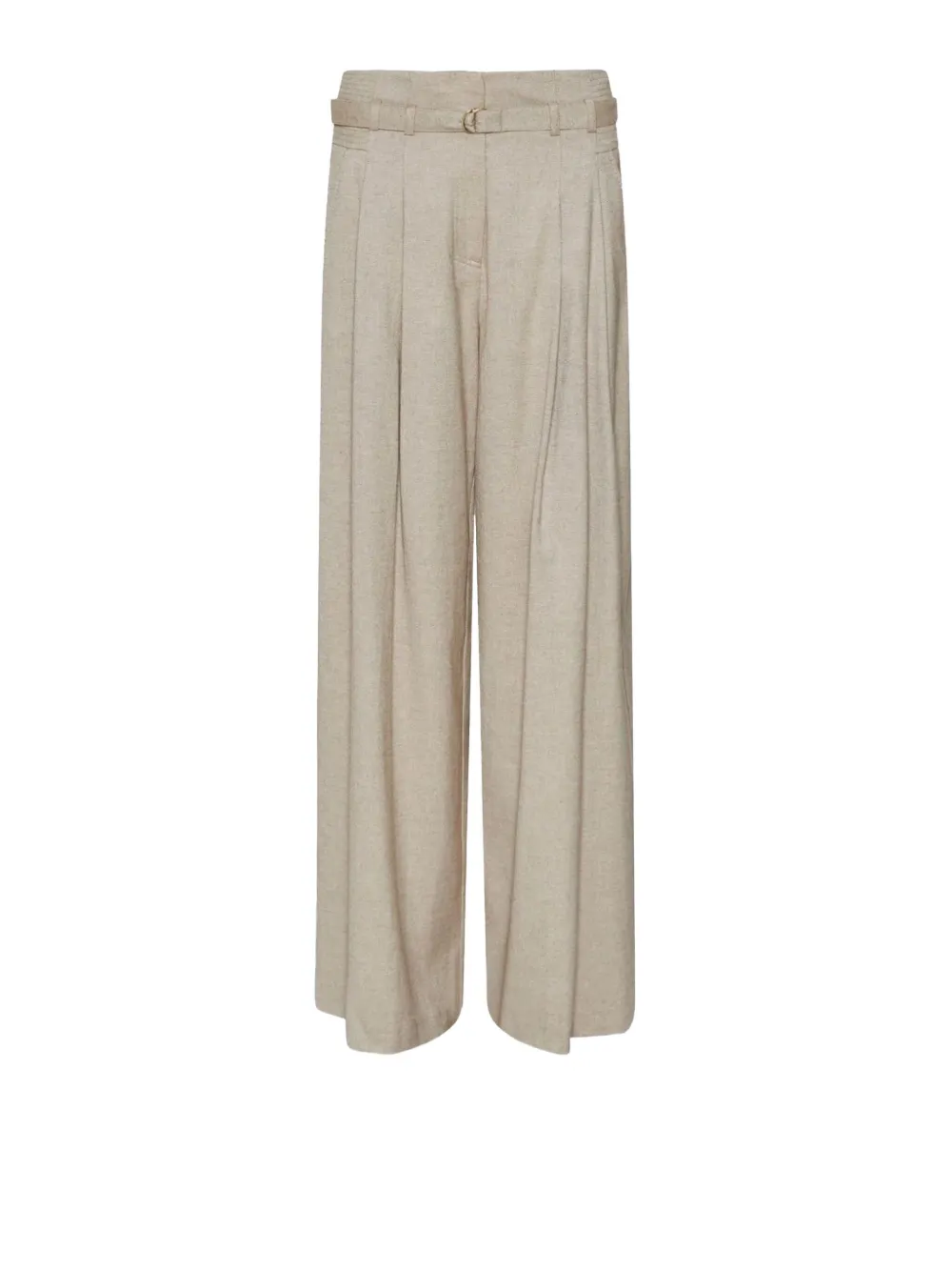 Marella belted pleated trousers - Beige