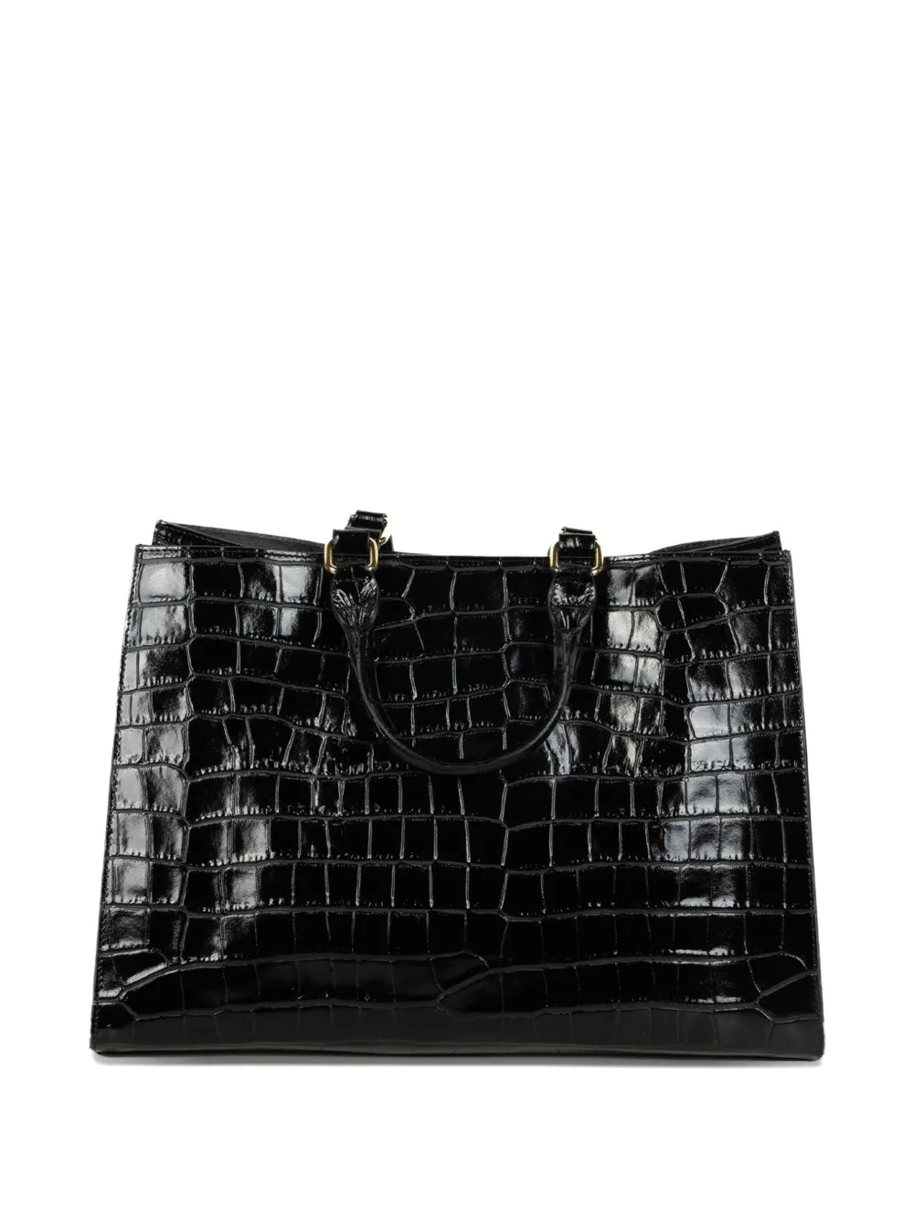 Marc Ellis Irida crocodile-effect tote bag - Zwart
