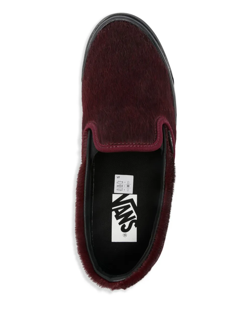 Vans Textured Sneakers In Burgundy