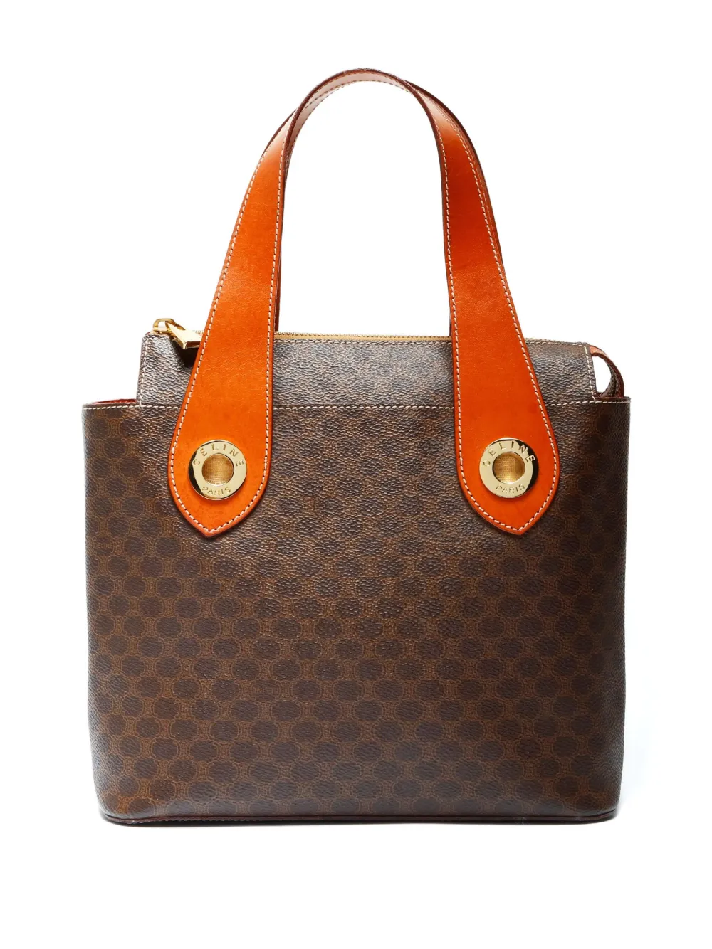 Pre-owned Celine 1990-2000s Macadam Tote Bag In Brown