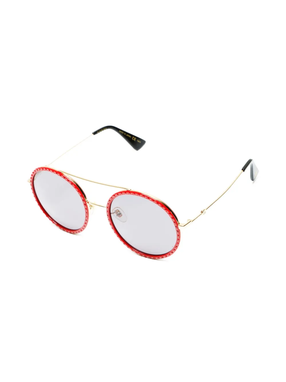 Gucci Pre-Owned 2010s round-frame rhinestone sunglasses | Image 2