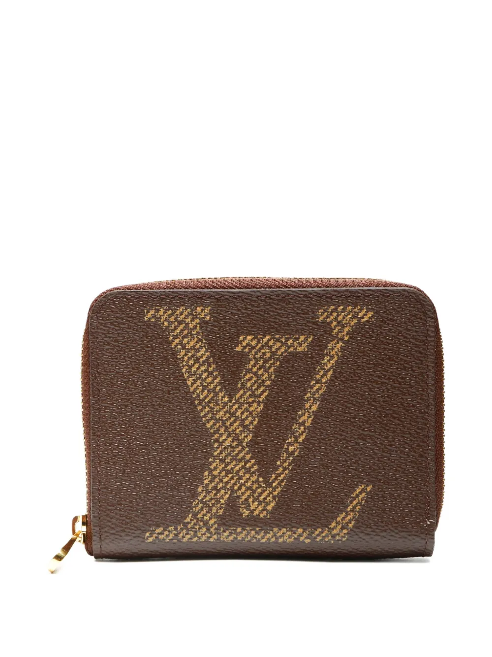 Pre-owned Louis Vuitton 2021-2025s Zippy Monogram Coin Wallet In Brown