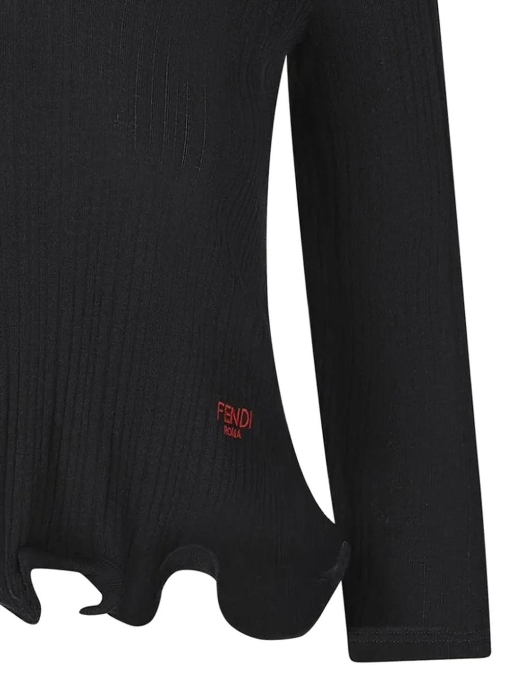 FENDI top con volantes y cuello en V | Playeras y jerséis | Image 2