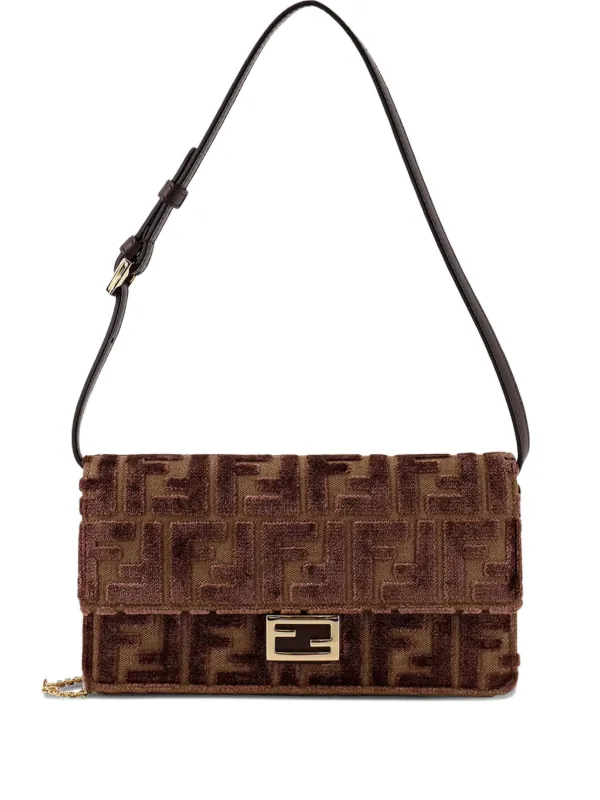 FENDI FF-motif Chain Shoulder Bag | Brown | FARFETCH