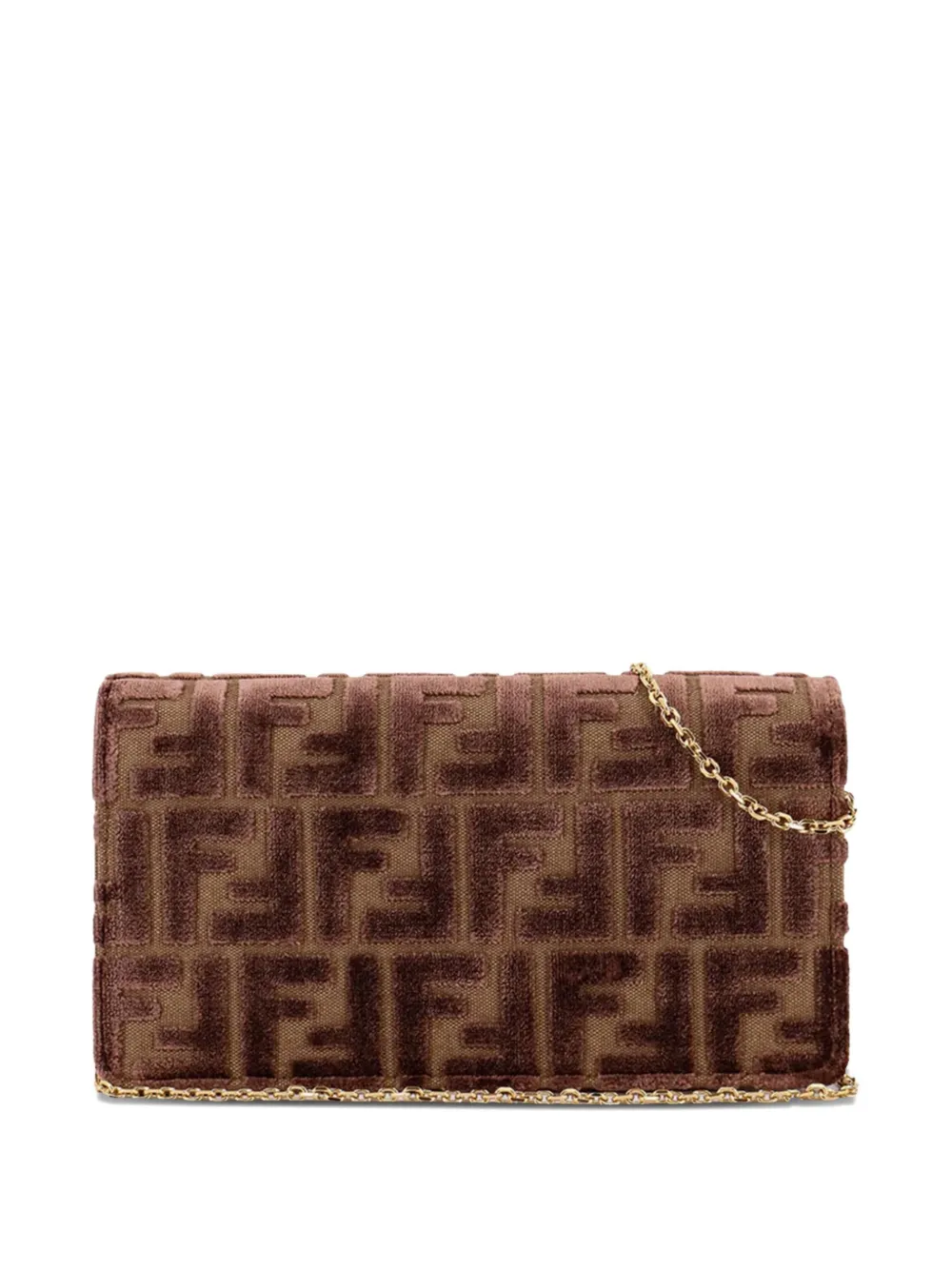 FENDI FF-motif chain shoulder bag - Bruin