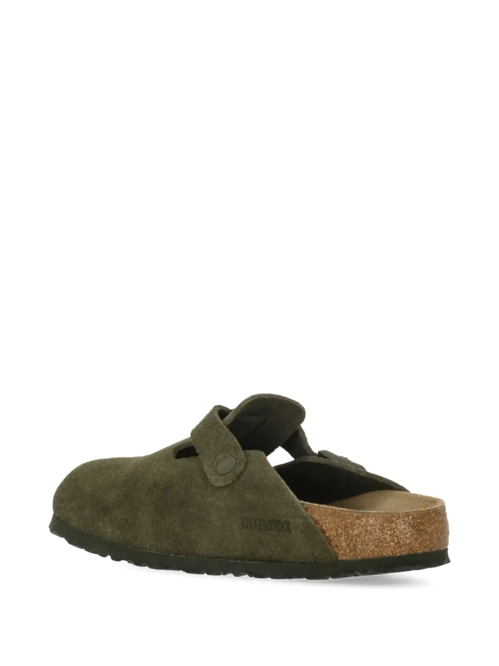 Birkenstock Boston suède sandalen Groen