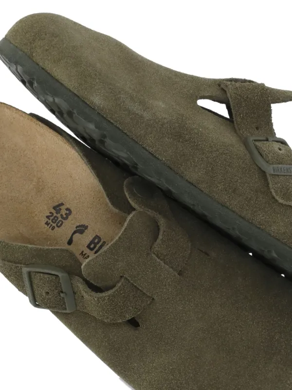Birkenstock Boston Suede Clogs | Green | FARFETCH CA
