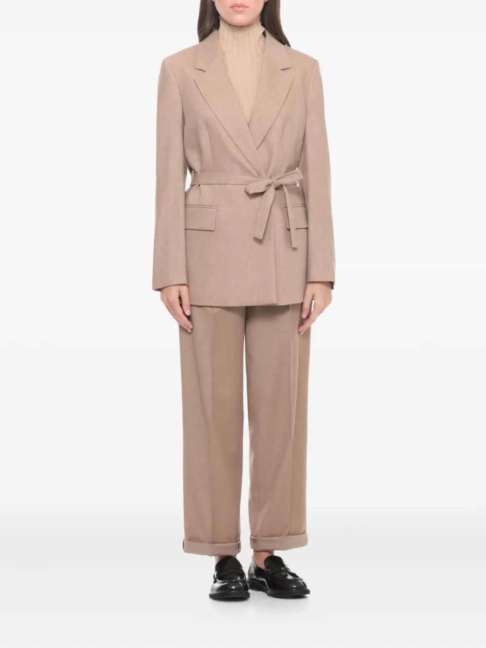 Peserico mélange-effect belted blazer | Blazers | Image 2