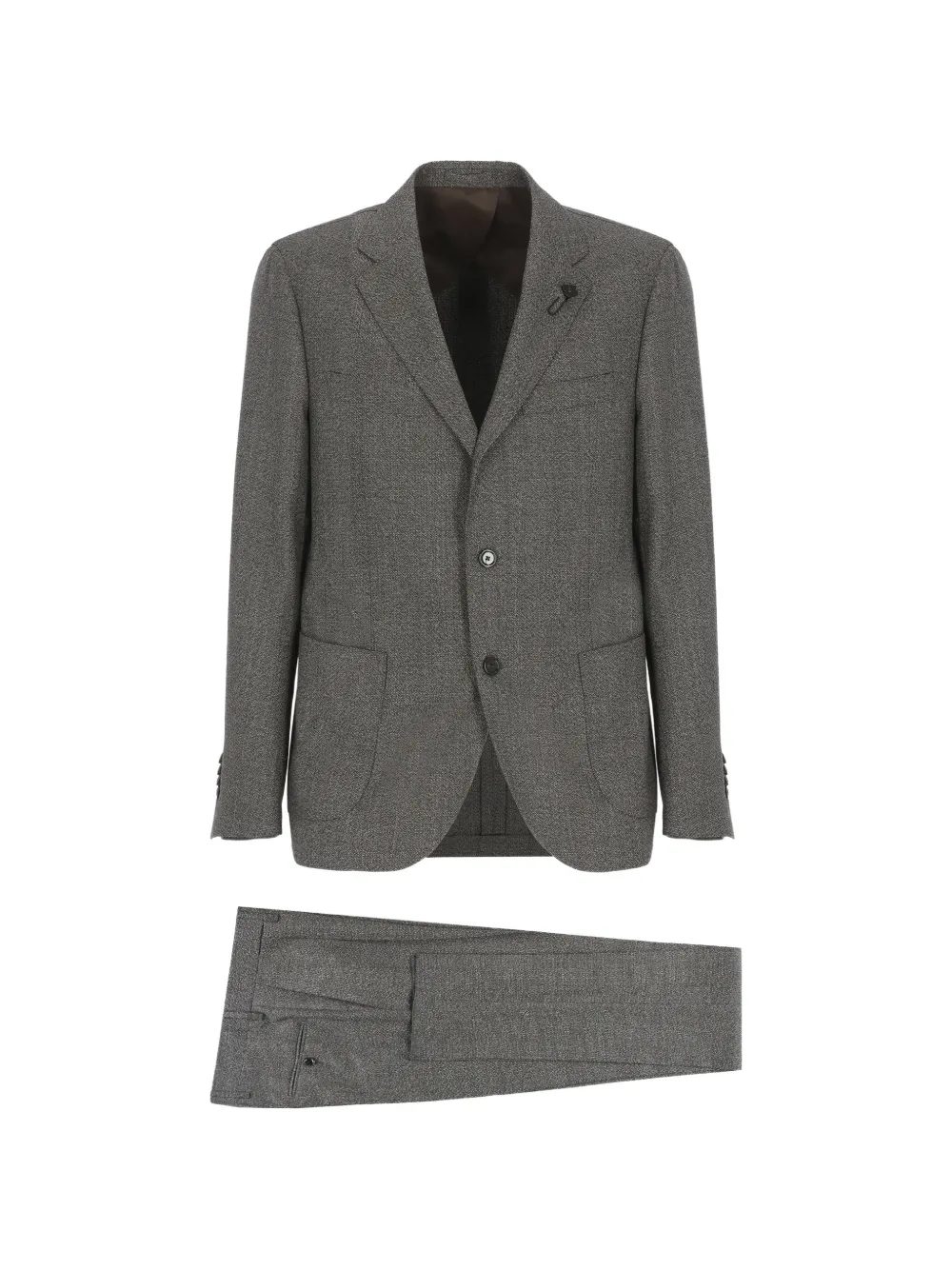 Lardini flower-button suit - Grigio
