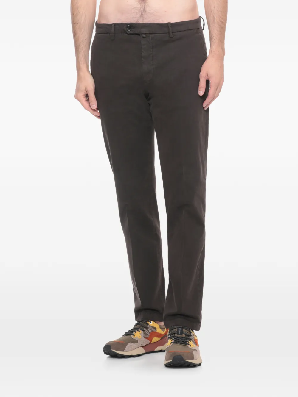 Briglia 1949 buttoned chinos - Bruin